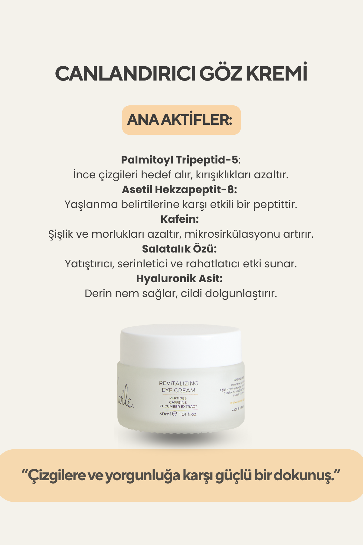 Mar’le Canlandırıcı Göz Kremi