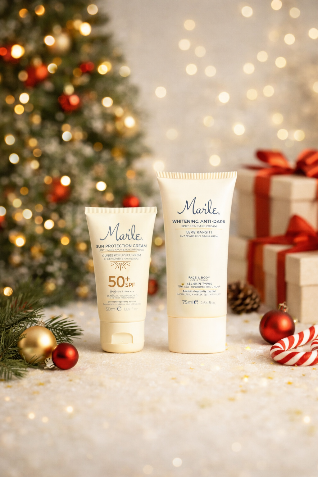 Mar'le Leke Karşıtı Beyazlatıcı Krem & Güneş Kremi SPF PA 50++++